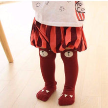 Bear Knee Socks in Dark Red, Mini Dressing - BubbleChops LLC