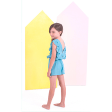 Eva Playsuit, Plumeti Rain - BubbleChops LLC