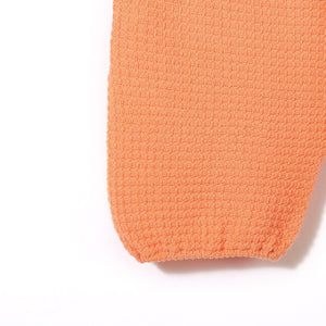 Organic Cotton Waffle Capri Shorts (Peach), Knit Planet - BubbleChops LLC