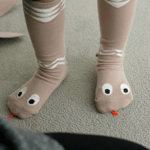 Snake Socks in Beige, Mini Dressing - BubbleChops LLC