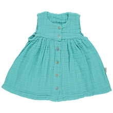 Turquoise Dress (Organic Cotton), Poudre Organic - BubbleChops LLC