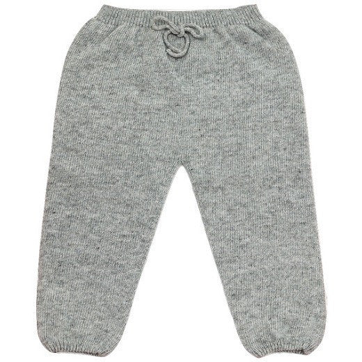 Nico Knitted Leggings in Grey, Plumeti Rain - BubbleChops LLC