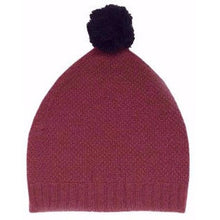 Burgundy Pom Pom Hat (Cashmere & Wool), Plumeti Rain - BubbleChops LLC