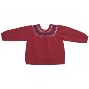 Snowflake Burgundy Sweater, Plumeti Rain - BubbleChops LLC