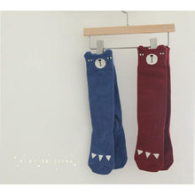 Bear Knee Socks in Blue, Mini Dressing - BubbleChops LLC