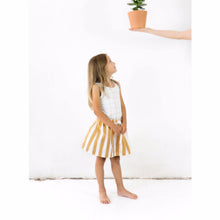 White & Camel Striped Skirt, Tinycottons - BubbleChops LLC